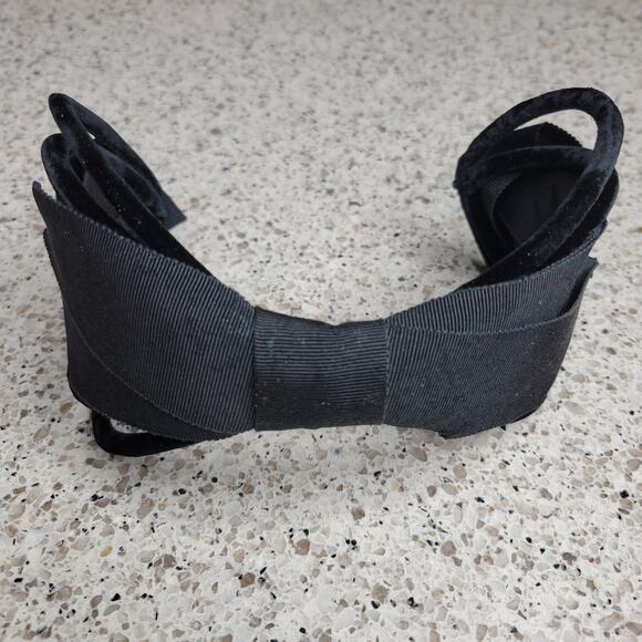 VTG MCM Wired Velvet Bow Headband Formal Crown Hat Headpiece 50s 60s Elegant - Picture 6 of 14